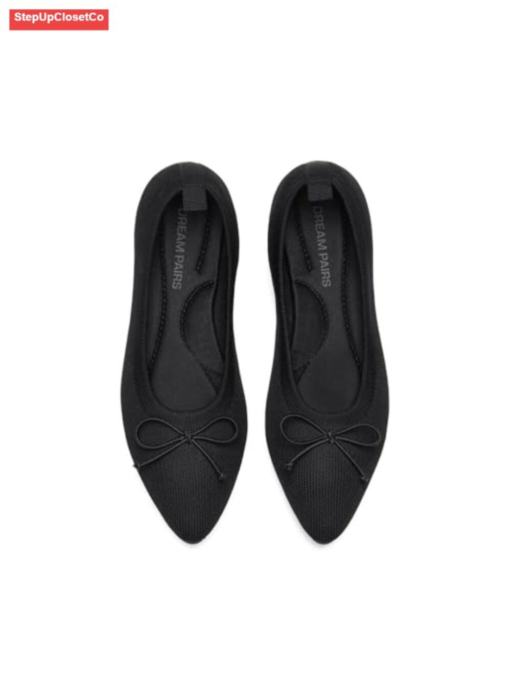 Knit Ballet Flats Foldable Pointed Toe Comfortable Dressy Flat Shoes with